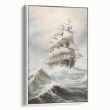 Vintage Tall Ship in Storm – Classic Maritime Wall Art