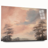 Vintage Landscape Art - Serene Sky and Trees