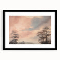 Vintage Landscape Art - Serene Sky and Trees