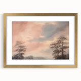 Vintage Landscape Art - Serene Sky and Trees