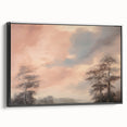 Vintage Landscape Art - Serene Sky and Trees