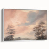 Vintage Landscape Art - Serene Sky and Trees
