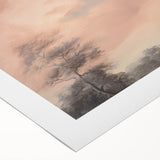 Vintage Landscape Art - Serene Sky and Trees