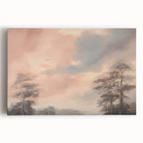 Vintage Landscape Art - Serene Sky and Trees
