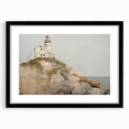 Vintage Landscape Art - Lighthouse on Rocky Coast