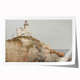 Vintage Landscape Art - Lighthouse on Rocky Coast