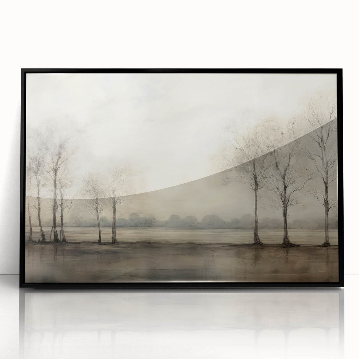 Vintage Landscape Art - Tranquil Trees by the Water