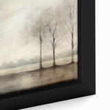 Vintage Landscape Art - Tranquil Trees by the Water
