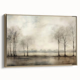 Vintage Landscape Art - Tranquil Trees by the Water