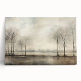 Vintage Landscape Art - Tranquil Trees by the Water