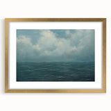 Vintage Landscape Art - Calm Ocean and Sky
