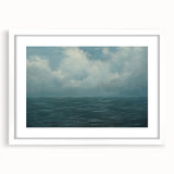 Vintage Landscape Art - Calm Ocean and Sky