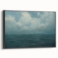 Vintage Landscape Art - Calm Ocean and Sky