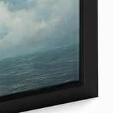 Vintage Landscape Art - Calm Ocean and Sky