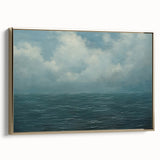 Vintage Landscape Art - Calm Ocean and Sky
