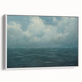 Vintage Landscape Art - Calm Ocean and Sky