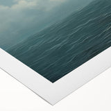 Vintage Landscape Art - Calm Ocean and Sky