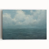 Vintage Landscape Art - Calm Ocean and Sky