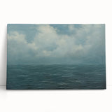 Vintage Landscape Art - Calm Ocean and Sky