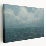 Vintage Landscape Art - Calm Ocean and Sky