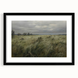 Vintage Landscape Art - Windy Grassland Scene