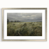 Vintage Landscape Art - Windy Grassland Scene