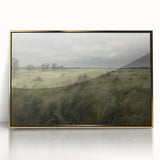 Vintage Landscape Art - Windy Grassland Scene