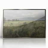 Vintage Landscape Art - Windy Grassland Scene