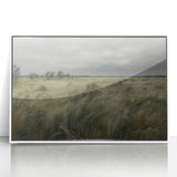 Vintage Landscape Art - Windy Grassland Scene