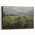 Vintage Landscape Art - Windy Grassland Scene