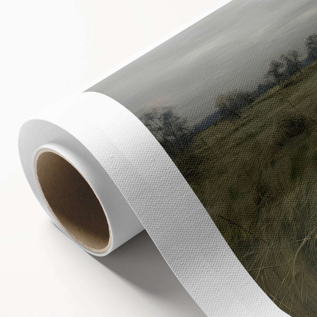 Vintage Landscape Art - Windy Grassland Scene