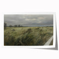Vintage Landscape Art - Windy Grassland Scene