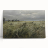 Vintage Landscape Art - Windy Grassland Scene