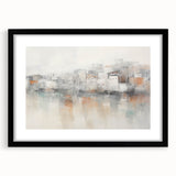 Vintage Landscape Art - Abstract Cityscape Reflection