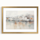 Vintage Landscape Art - Abstract Cityscape Reflection