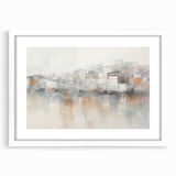 Vintage Landscape Art - Abstract Cityscape Reflection