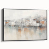Vintage Landscape Art - Abstract Cityscape Reflection