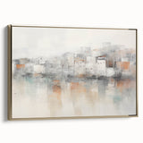Vintage Landscape Art - Abstract Cityscape Reflection
