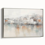 Vintage Landscape Art - Abstract Cityscape Reflection