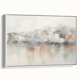 Vintage Landscape Art - Abstract Cityscape Reflection
