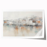Vintage Landscape Art - Abstract Cityscape Reflection