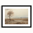 Vintage Landscape Art - Lone Tree in Barren Field
