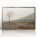 Vintage Landscape Art - Lone Tree in Barren Field