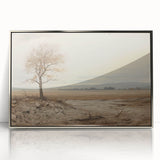 Vintage Landscape Art - Lone Tree in Barren Field