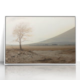 Vintage Landscape Art - Lone Tree in Barren Field
