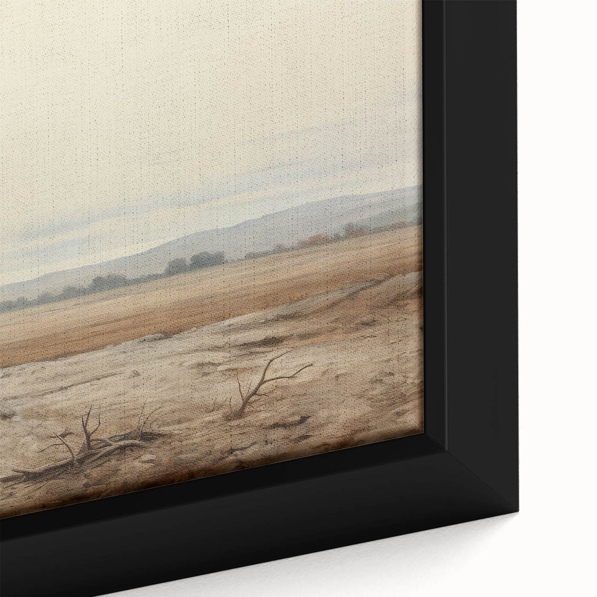Vintage Landscape Art - Lone Tree in Barren Field