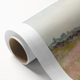 Vintage Landscape Art - Ruins in Blooming Field