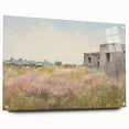 Vintage Landscape Art - Ruins in Blooming Field