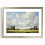 Vintage Landscape Art - Meadow with Trees and Horses