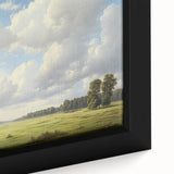 Vintage Landscape Art - Meadow with Trees and Horses